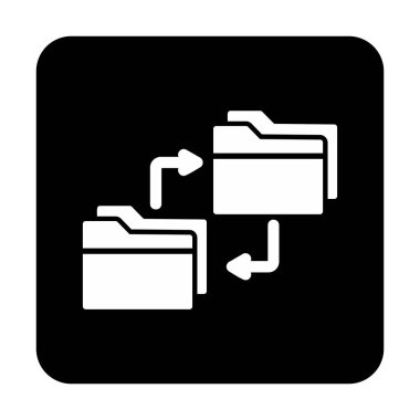 Basit Veri Kopyalama simgesi, vektör illüstrasyonu