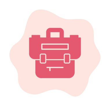 Çanta. Web simgesi basit illüstrasyon  