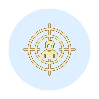 Hedef düz simge. Vektör illüstrasyonu