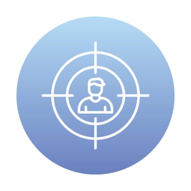 Hedef düz simge. Vektör illüstrasyonu