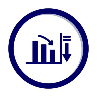Basit grafik simgesi, vektör illüstrasyonunu azalt