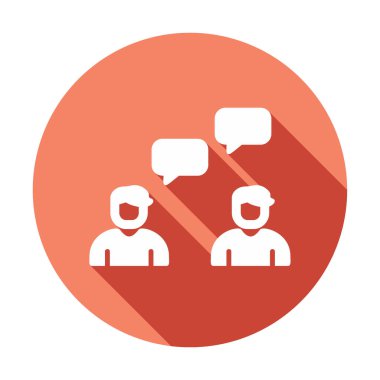 Basit Çalışma İletişim simgesi, vektör illüstrasyonu