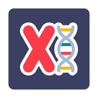 Basit Kromozom ikon vektör tasarımı