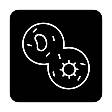 Mitoz web simgesi, vektör illüstrasyonu