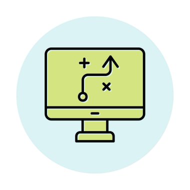 Basit Strateji simgesi, vektör illüstrasyonu