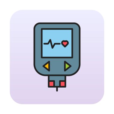 Grafik basit Glucometer simgesi çizimi