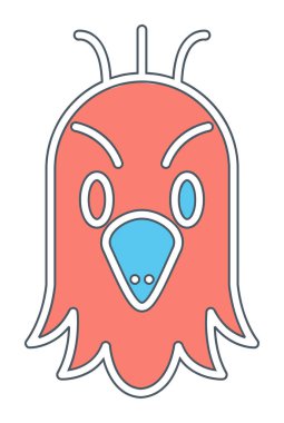 Vektör illüstrasyonu, Papağan kuş simgesi  