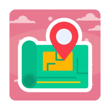 gps konum simgesi, vektör illüstrasyonu basit tasarım