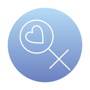 Kadın Sembol ikonu vektör illüstrasyonu