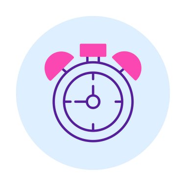 Alarm saati web simgesi, vektör illüstrasyonu