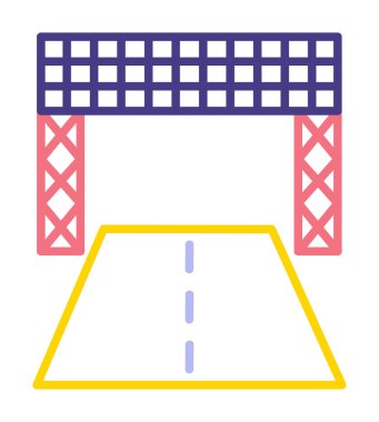 Racetrack simgesi vektör çizimi