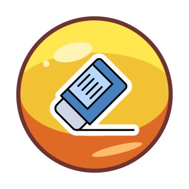 silgi simgesi, vektör illüstrasyonu basit tasarım