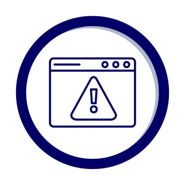 Basit Web Uyarı simgesi, vektör illüstrasyonu