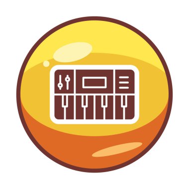 yaratıcı Sentezleyici ikon vektör çizimi