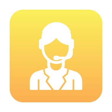 Vektör olarak Müşteri Hizmetleri Ajanı simgesi. logotype