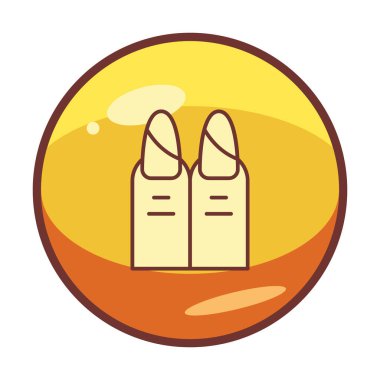 iki çivi web simgesi, vektör illüstrasyonu 