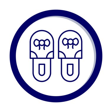 Basit Terlik simgesi, vektör illüstrasyonu