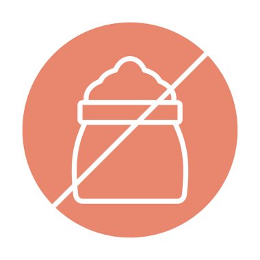 Şeker işareti yok, vektör illüstrasyonu  