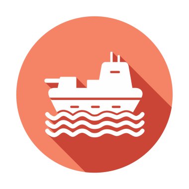 Gemi simgesi, vektör illüstrasyonu