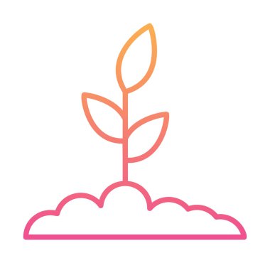 Yapraklı saksıda bitki, vektör çizimi 