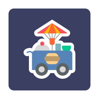 Gıda Oyalama Web simgesi, vektör illüstrasyonu 