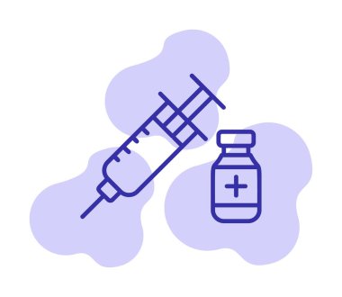 Basit insülin simgesi, vektör illüstrasyonu