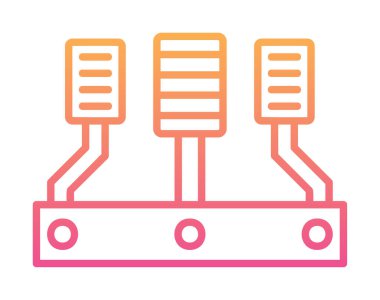 Araba Hızlandırıcı düz simgesi, vektör illüstrasyonu 