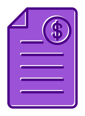 Alışveriş Faturası Vektör renk simgesi tasarımı 