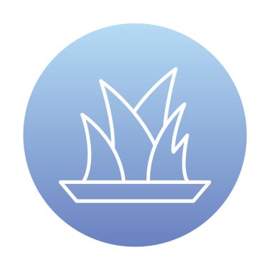 Çim simgesi, vektör illüstrasyonu 