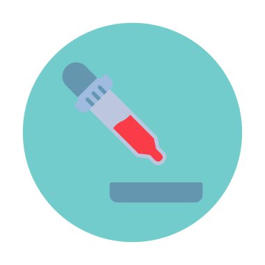 Pipette düz renk vektör ikonu tasarımı 