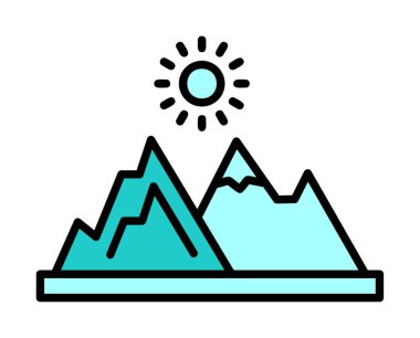 dağ simgesinin vektör illüstrasyonu