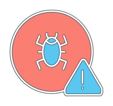 Basit düz CD virüs vektör çizimi