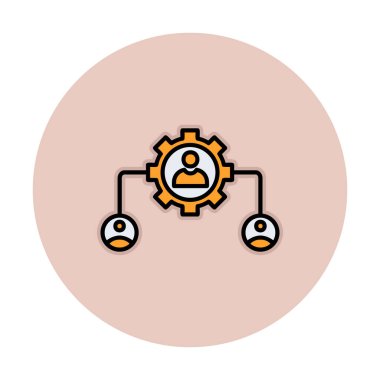 modern basit düz yönetim simgesi  