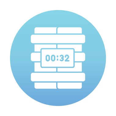 Zaman bombası ikonu vektör illüstrasyonu.