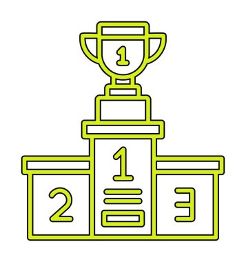 Basit Şampiyon simgesi, vektör illüstrasyonu