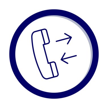 Basit telefon numarası simgesi vektör illüstrasyonu  