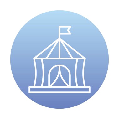 sirk çadırı simge vektör çizim