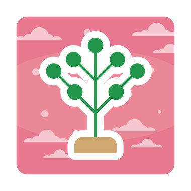 Basit filogenetik simge, vektör illüstrasyonu