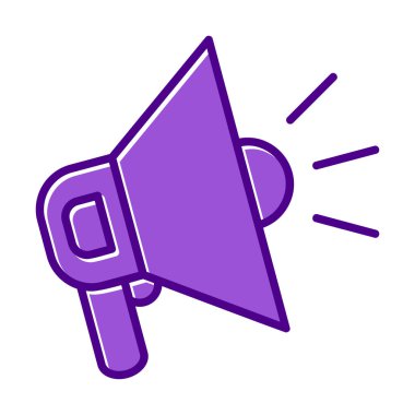 megafon ikonu. Hoparlör vektör illüstrasyonu. düz dizayn