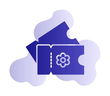 bilet simgesi, vektör illüstrasyonu basit tasarım