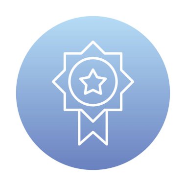 Ödül rozeti simgesi, modern basit illüstrasyon