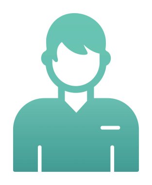 Erkek kullanıcı simgesi. Vektör çizim