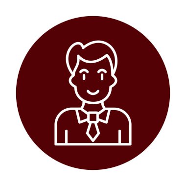 Profesör Web simgesi, vektör illüstrasyonu