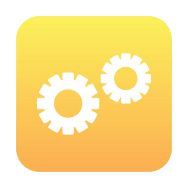 Gear Düz Vektör Simgesi Tasarımı