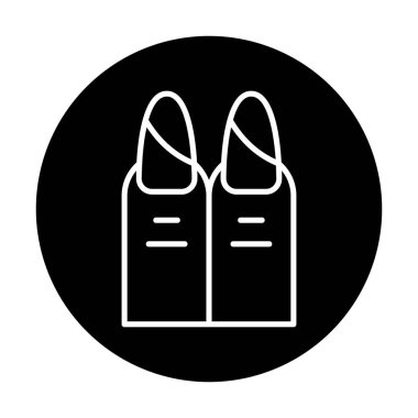 iki çivi web simgesi, vektör illüstrasyonu 