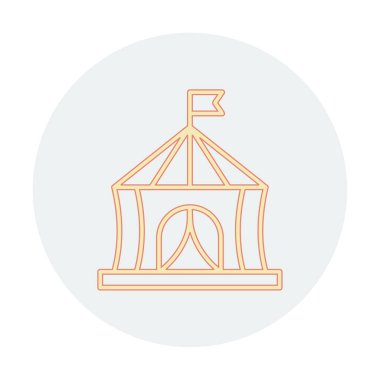sirk çadırı simge vektör çizim