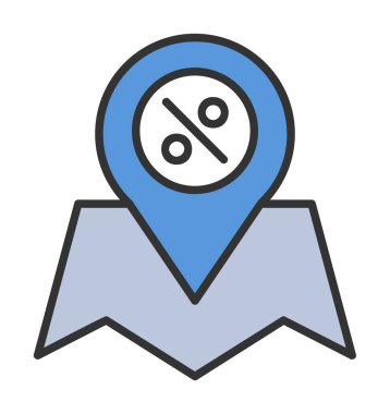 konum pin simgesi, vektör illüstrasyonu basit tasarım