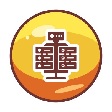 Ağ sunucu simgesinin vektör illüstrasyon tasarımı