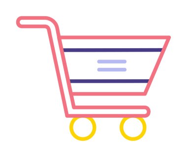 Alışveriş arabası ikonu. özet vektör simgesi