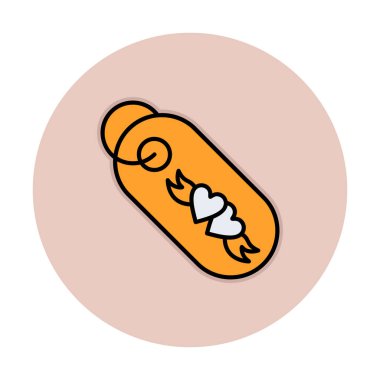 Hediye Etiketi simgesi, vektör illüstrasyonu 